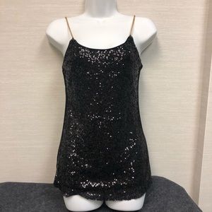 2/$10 Black sequin tank top